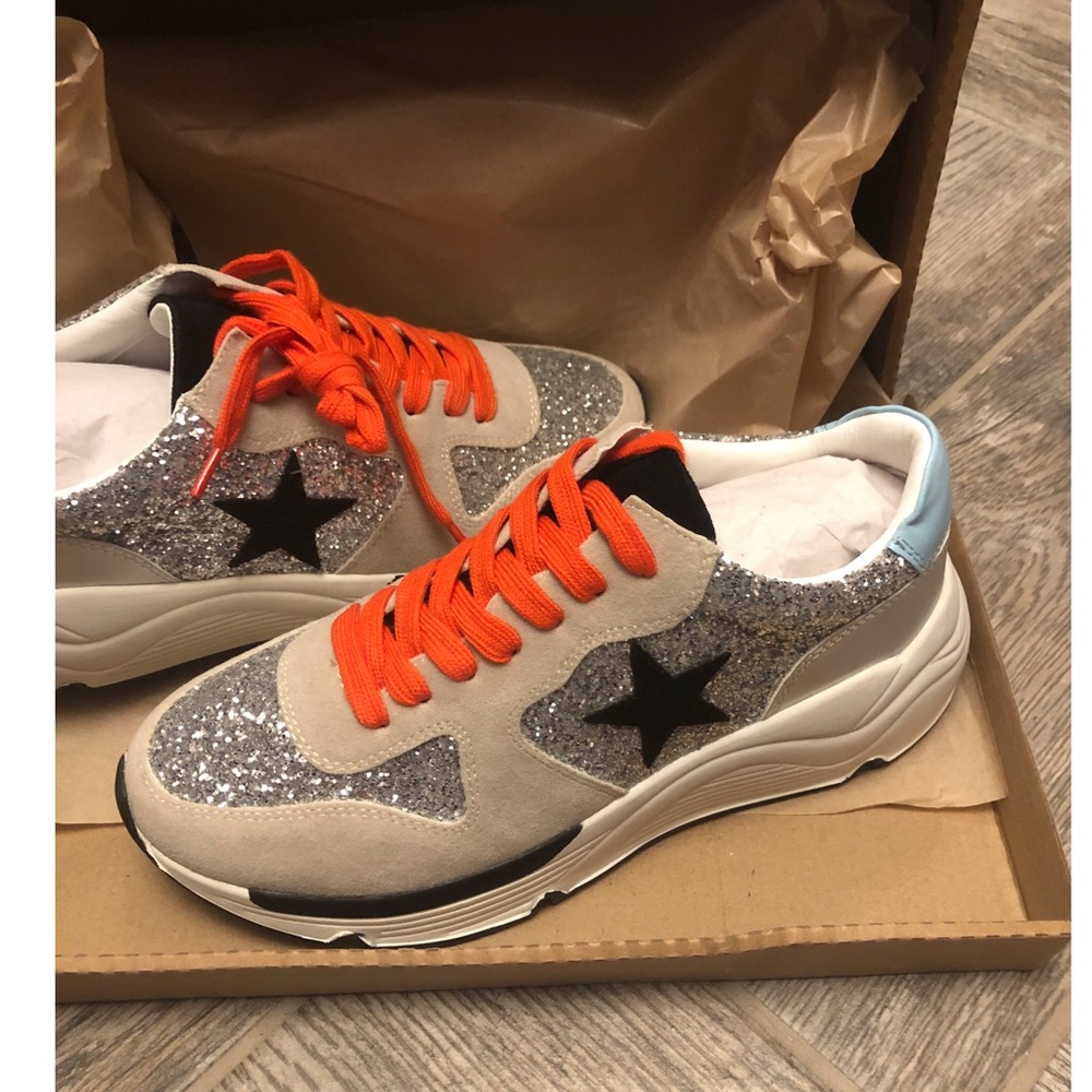 Silver Sparkle Superstar Runners